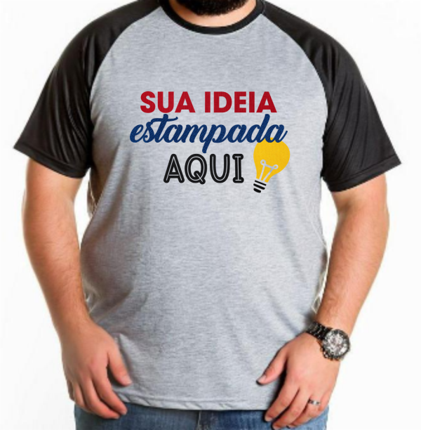 Camiseta Raglan Adulto (Tamanhos Especiais)