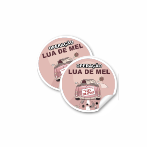 Adesivo Papel 3x3cm Couchê 80g  Impressão Colorida  Meio Corte Redondo 