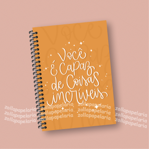 Agenda Acredite Miolo Off Set 75g 15x21cm Impressão Colorida Capa Dura Laminada Fechamento em Espiral 1 Dia por Página: 410 páginas | 2 Dias por Página: 230 páginas