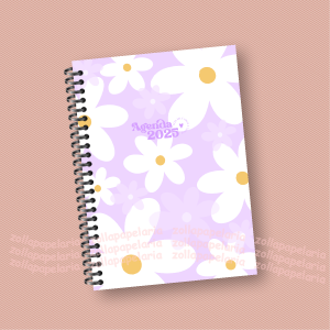 Agenda Margot Miolo Off Set 75g 15x21cm Impressão Colorida Capa Dura Laminada Fechamento em Espiral 1 Dia por Página: 410 páginas | 2 Dias por Página: 230 páginas