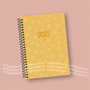 Agenda Rafa Miolo Off Set 7g 15x21cm Impressão Colorida Capa Dura Laminada Fechamento em Espiral 1 Dia por Página: 410 páginas | 2 Dias por Página: 230 páginas
