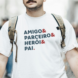 Camiseta Branca Adulto (Tamanhos Especiais) 100% Poliéster  Impressão Colorida Branca Sublimação Tam. da arte: 280x200mm
