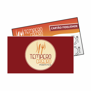 Cartão Fidelidade Couchê 250g 9x5cm Impressão Colorida Frente Verniz UV Total Frente Corte Reto 