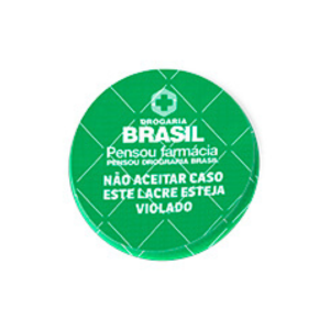 Lacre de Segurança Redondo Papel 80g 4x4cm Impressão Colorida Padrão Meio Corte 