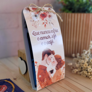 Lembrancinha com Cappuccino Papel Glossy 180g  Impressão Colorida  Corte reto 