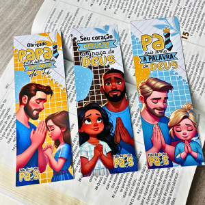 Marcador de Página Simples Papel Glossy 230g 18x5cm Frente Colorido Laminação Padrão Corte Reto 