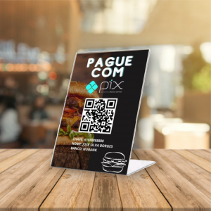 Placa QR Code Placa PS 2mm  Impressão Colorida Adesivo Vinil Laminado Corte Reto 