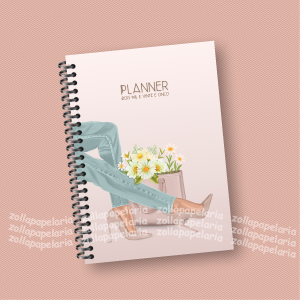Planner Marina Miolo Off Set 75g 15x21cm Impressão Colorida Capa Dura Laminada Fechamento em Espiral 222 Páginas