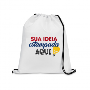 Sacochila Personalizada Tecido Oxford 30x40cm Estampa Colorida  Cordão 
