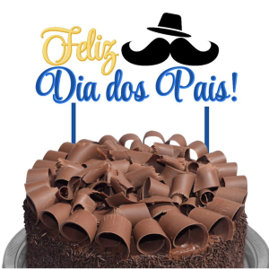 Topper para Bolo 2D Papel Fotográfico Padrão Colorido  Corte Especial Palito Transparente